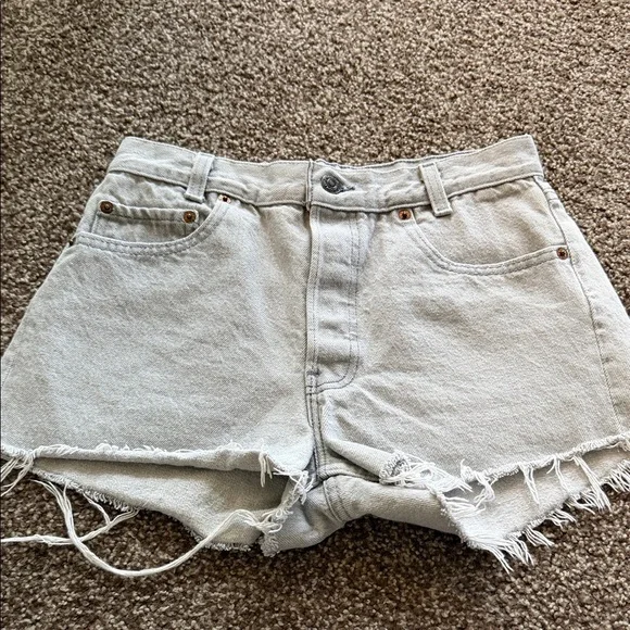Levi's Light Gray Jean Shorts - Picture 1 of 2